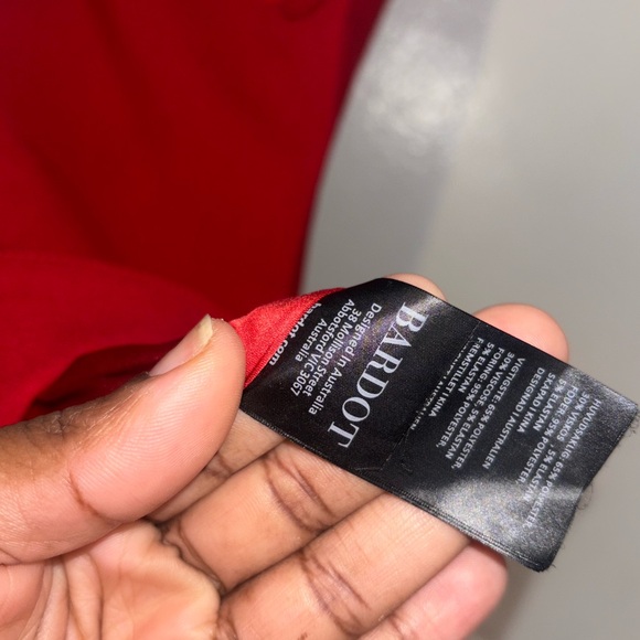 Bardot Red Backless Halter Dress - Picture 5 of 7